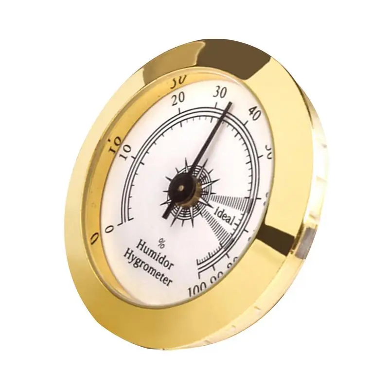 Гигрометр для сигар, золотистый круглый стеклянный аналоговый гигрометр, гигрометр для сигар, подходит для увлажнения и повышенной влажности 
Гигрометр для сигар, золотистый круглый стеклянный аналоговый гигрометр, гигрометр для сигар, подходит для увлажнения и повышенной влажности