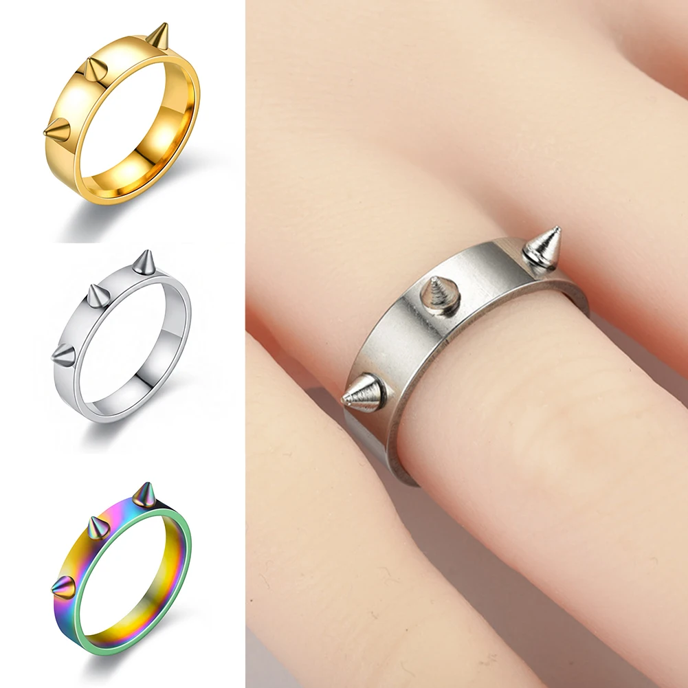 New Arrivals Stainless Steel 3 Colors Defensive Rings Punk Spike Rivet Cone Hip Hop Ring for Women Free shipping
New Arrivals Stainless Steel 3 Colors Defensive Rings Punk Spike Rivet Cone Hip Hop Ring for Women Free shipping