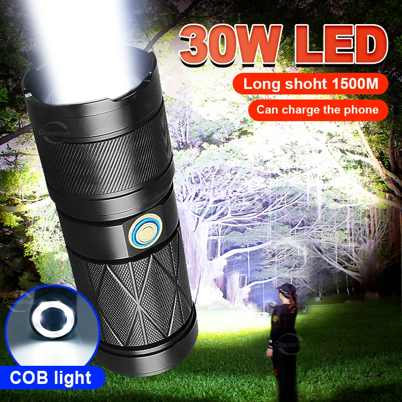 

High Power Led Flashlights 1500M Long Shot 1500 Lumen Tactical Flashlight Rechargeable Powerful Torch Light Camping Hand Lantern