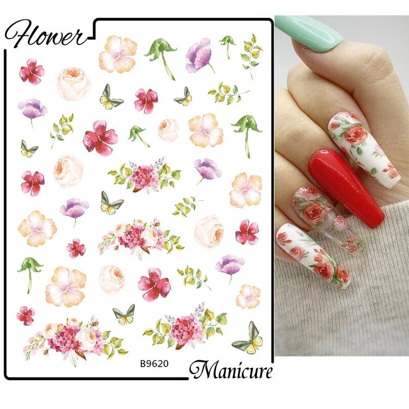 3D Flower Nail Stickers 8X10cm Cherry/Blossoms/Sunflower Nail Art Decals Floral Leaf Self-adhive Sliders Sticker Nail Tips Decor
3D Flower Nail Stickers 8X10cm Cherry/Blossoms/Sunflower Nail Art Decals Floral Leaf Self-adhive Sliders Sticker Nail Tips Decor