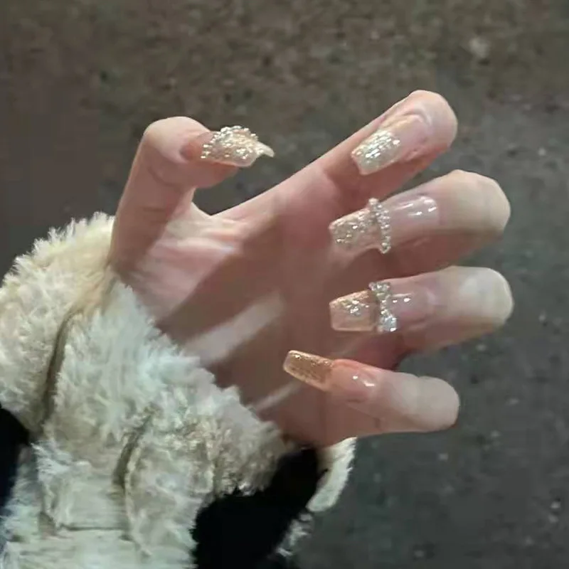 24PCS Long Press on Nails Shiny Broken Rhinestones Design Fake Full Coverage Artificial Decorations Unhas Decoradas Gel Polish
24PCS Long Press on Nails Shiny Broken Rhinestones Design Fake Full Coverage Artificial Decorations Unhas Decoradas Gel Polish