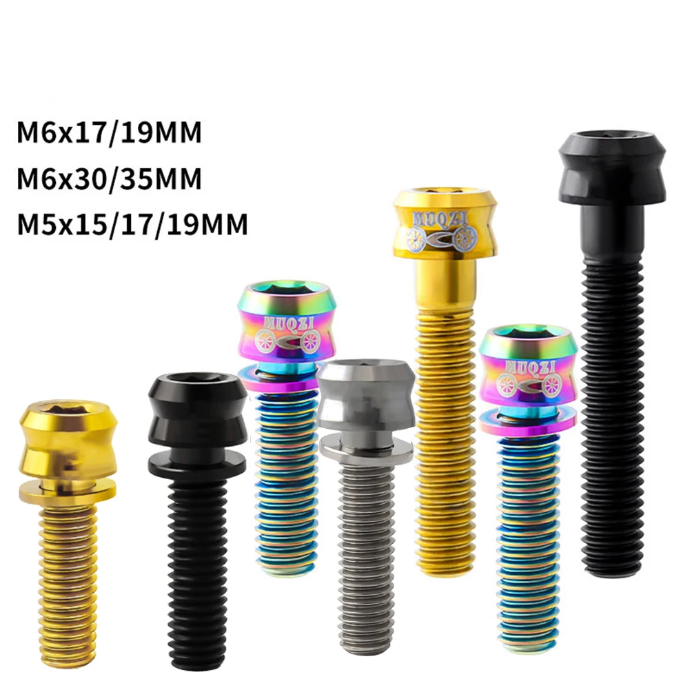 Bicycle M5/M6 Titanium Alloy Disc Brake Caliper Screw MTB Bike Headset Stem Bolt Headset Cover Screw For Bike seat rod Collar
Bicycle M5/M6 Titanium Alloy Disc Brake Caliper Screw MTB Bike Headset Stem Bolt Headset Cover Screw For Bike seat rod Collar
