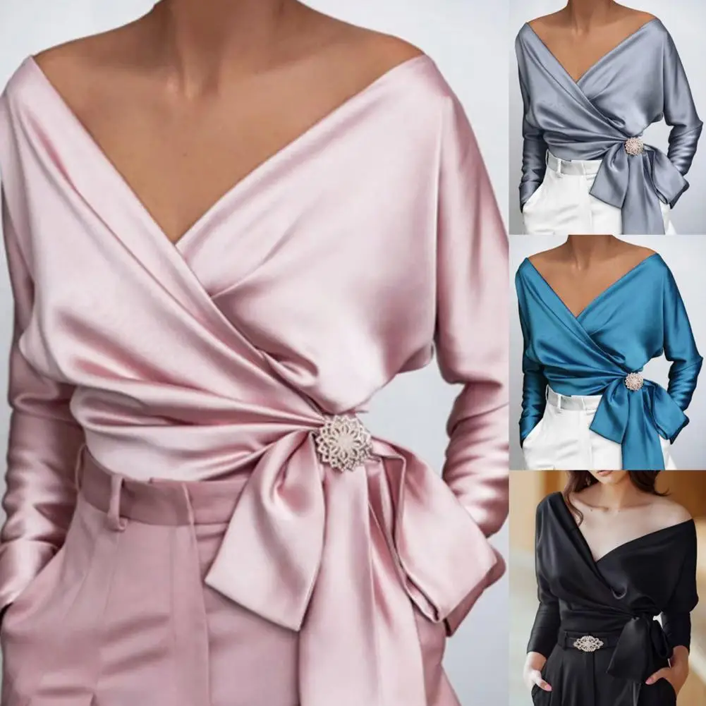Lady Costume Loose-fitting 4 Colors Allergy Free Women Long Sleeve Blouse Party Costume Lady Blouse for Club
Lady Costume Loose-fitting 4 Colors Allergy Free Women Long Sleeve Blouse Party Costume Lady Blouse for Club