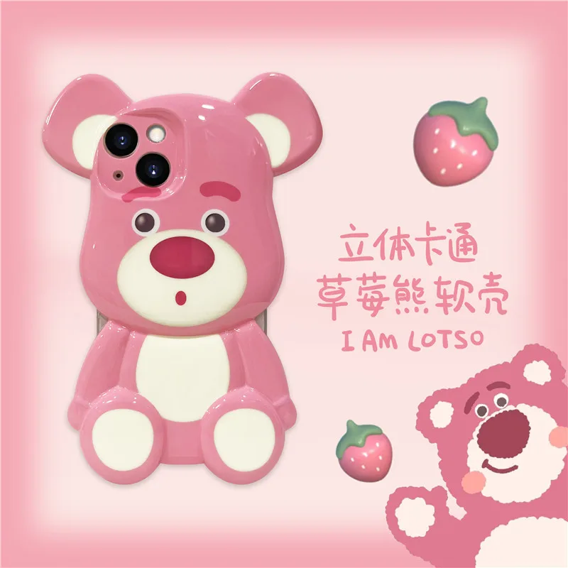 3D Lovely Strawberry Bear Fall Protection Shell for IPhone11 12 13 Pro Max X XR Cover Transparent Phone Case Phone Accessories
3D Lovely Strawberry Bear Fall Protection Shell for IPhone11 12 13 Pro Max X XR Cover Transparent Phone Case Phone Accessories