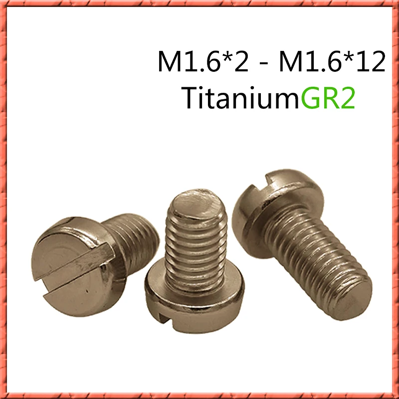 50pcs Pure Titanium M1.6*L GR2 Round head screw cup cylindrical head slotted small screw anticorrosion antirust M1.6*2/2.5/3/-14
50pcs Pure Titanium M1.6*L GR2 Round head screw cup cylindrical head slotted small screw anticorrosion antirust M1.6*2/2.5/3/-14