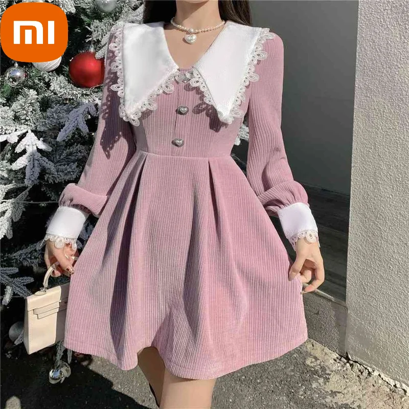 Женское вельветовое платье XIAOMI Kawaii, кружевное лоскутное милое вечернее мини-платье, женская одежда, корейское модное облегающее элегантное...
Женское вельветовое платье XIAOMI Kawaii, кружевное лоскутное милое вечернее мини-платье, женская одежда, корейское модное облегающее элегантное...