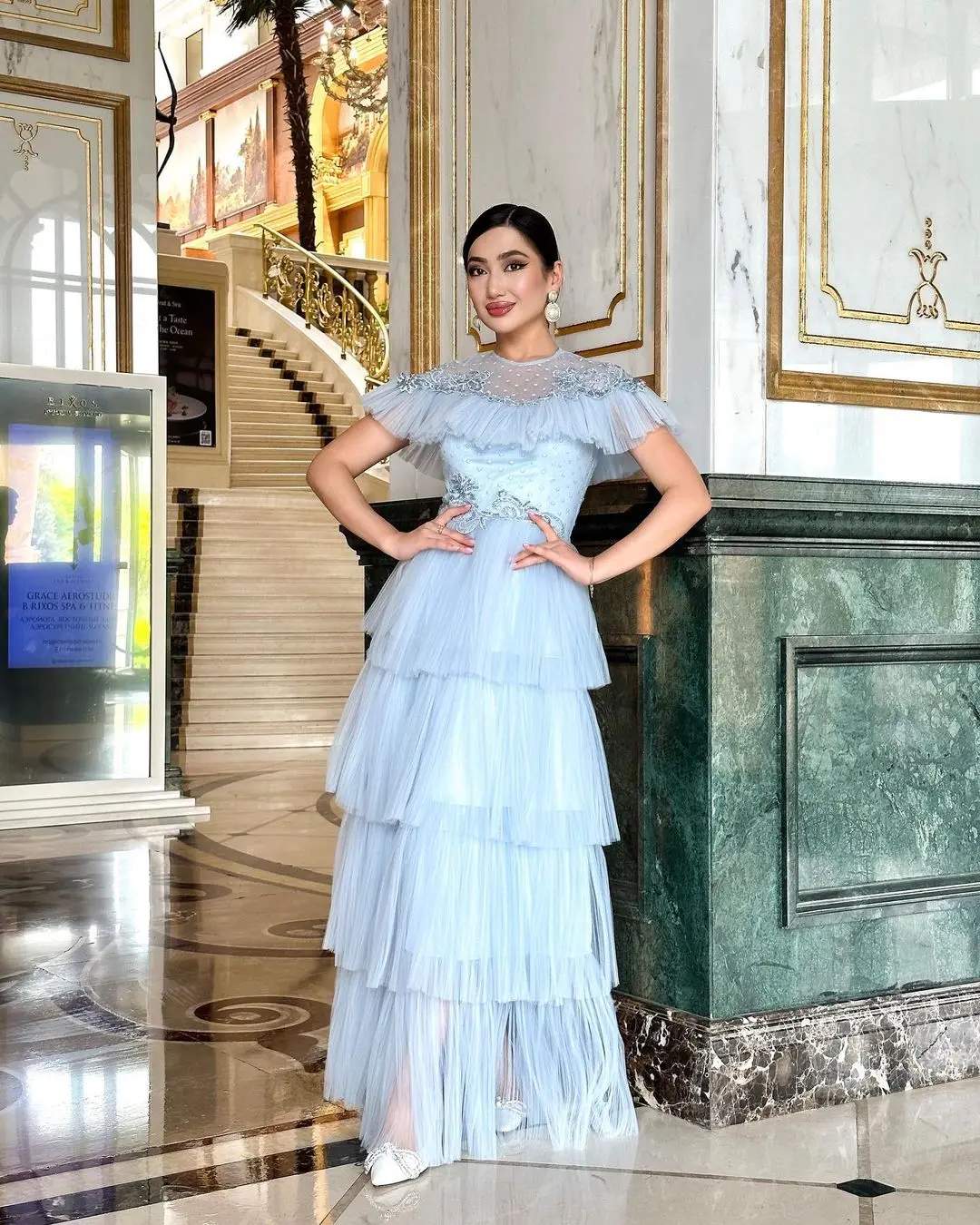Fashionvane Crew Neck Prom Dresses Beaded Applique Short Sleeves Princess Party Birthday Gowns Tiered Tulle Wedding Formal Dress
Fashionvane Crew Neck Prom Dresses Beaded Applique Short Sleeves Princess Party Birthday Gowns Tiered Tulle Wedding Formal Dress