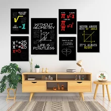 Science Art Equation Formula Poster - Galileo Galileo Math Poster - Pi It Gets Real Reason, Math Scandinavian Design Wall Art