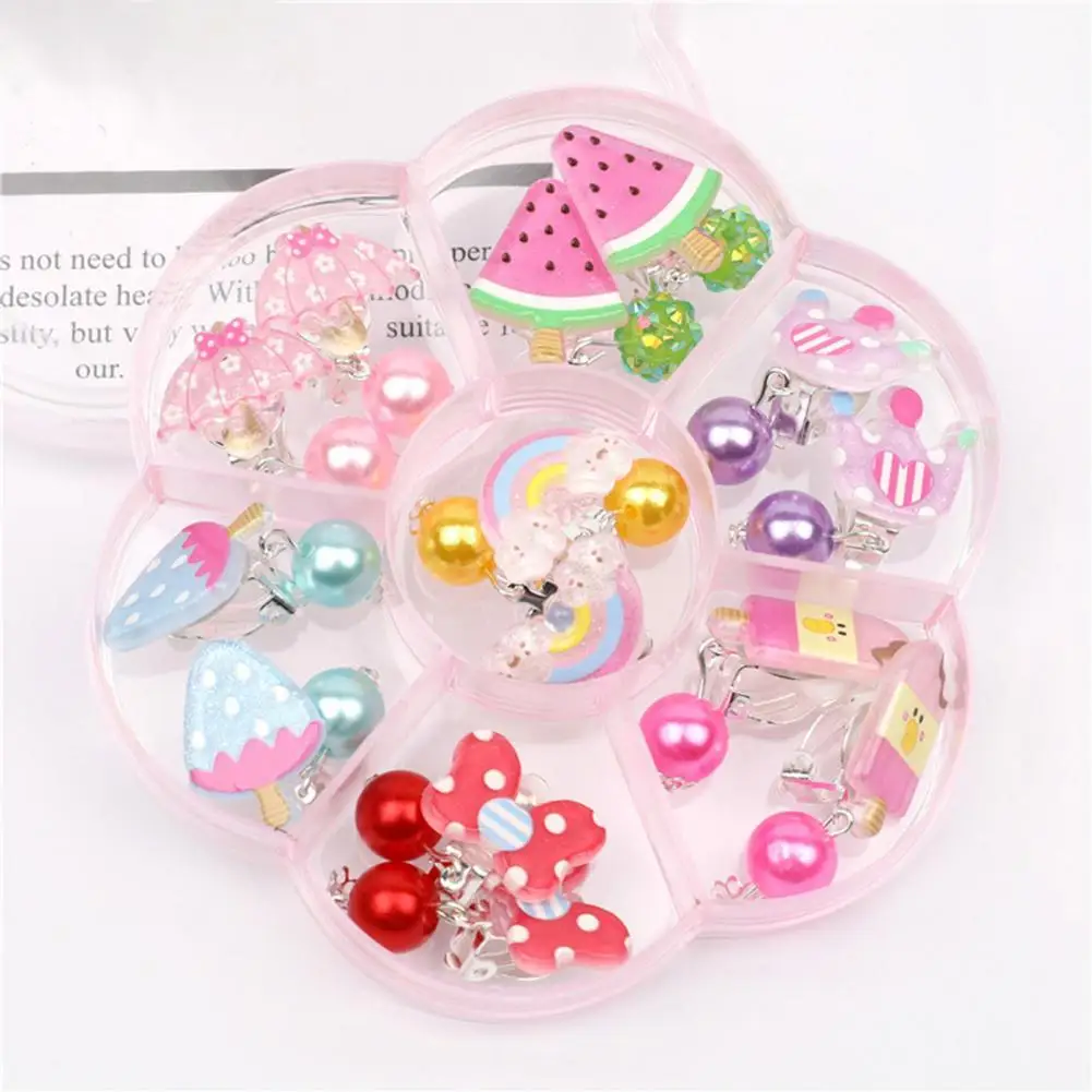 7 Pairs Creative Clip Earrings No Pierced Ears Convenient to Wear Lightweight Cartoon Ear Clip Set for Girls
7 Pairs Creative Clip Earrings No Pierced Ears Convenient to Wear Lightweight Cartoon Ear Clip Set for Girls
