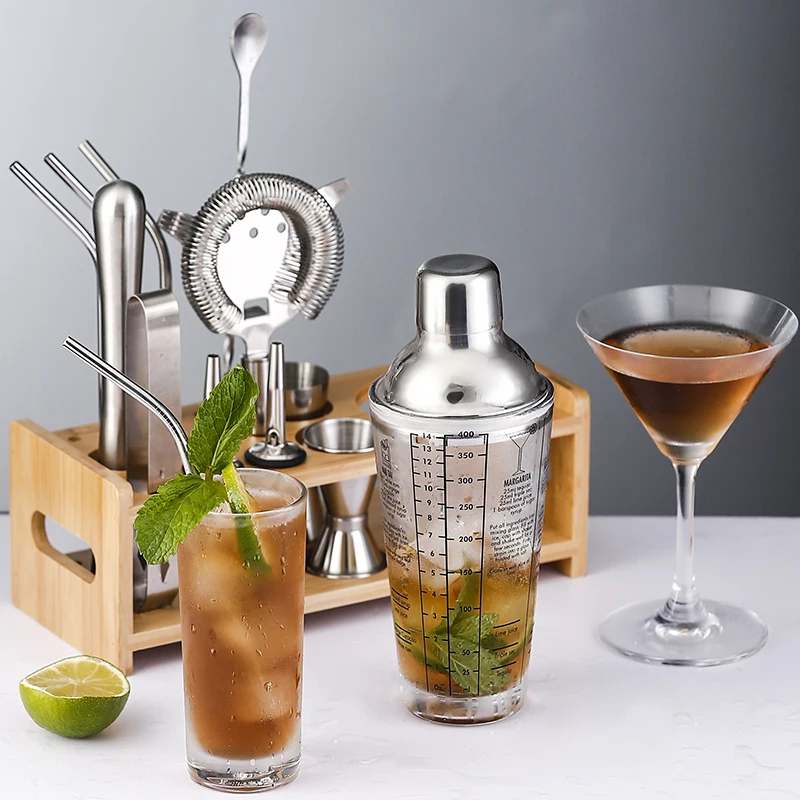 Stainless Steel Bar Sets Glass with Scale Barware Mixer Drink Bar Sets Cocktail Shaker Vino Accesorio Bartender Tools
Stainless Steel Bar Sets Glass with Scale Barware Mixer Drink Bar Sets Cocktail Shaker Vino Accesorio Bartender Tools