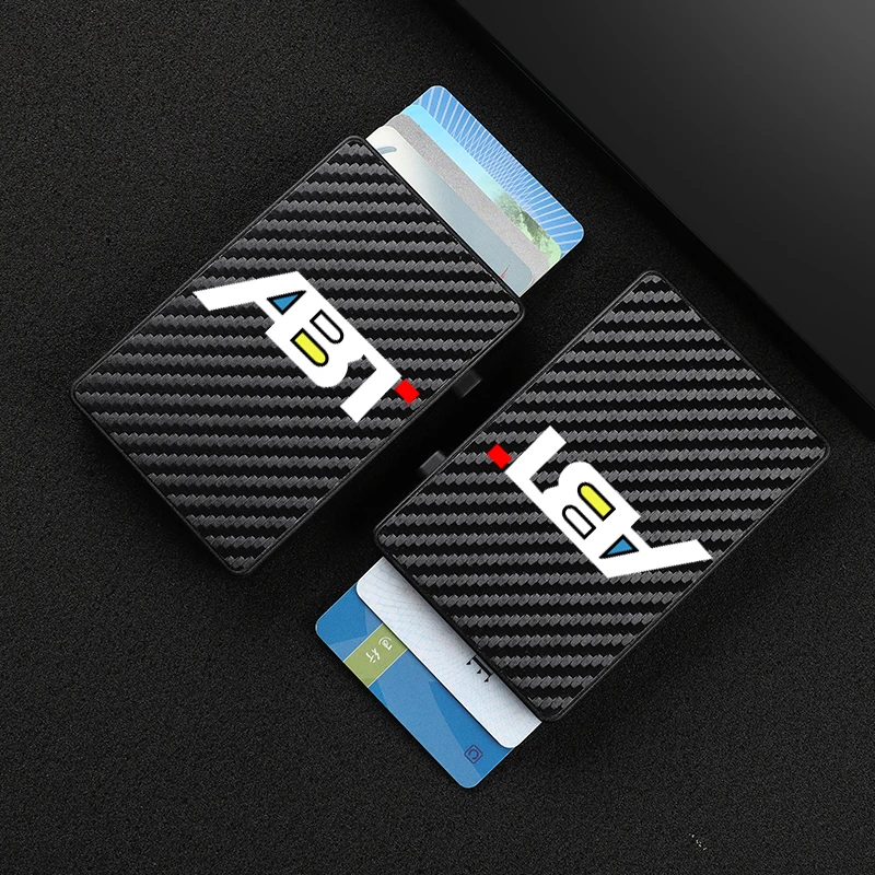 For ABT Audi VW Auto RFID Anti-theft Carbon Fiber luxury ID Card Holder Bank Credit Card Smart Pop Up Wallet With ABT LOGO
For ABT Audi VW Auto RFID Anti-theft Carbon Fiber luxury ID Card Holder Bank Credit Card Smart Pop Up Wallet With ABT LOGO