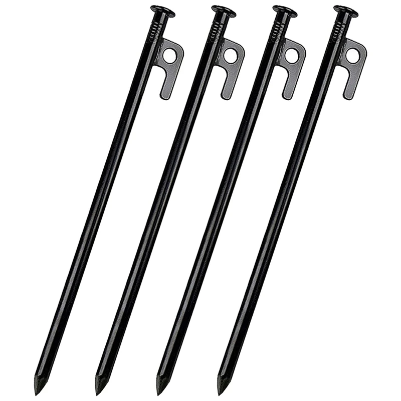 4 Pack Tent Stakes Heavy Duty Metal Tent Pegs For Camping Steel Tent Stakes Unbreakable And Inflexible
4 Pack Tent Stakes Heavy Duty Metal Tent Pegs For Camping Steel Tent Stakes Unbreakable And Inflexible