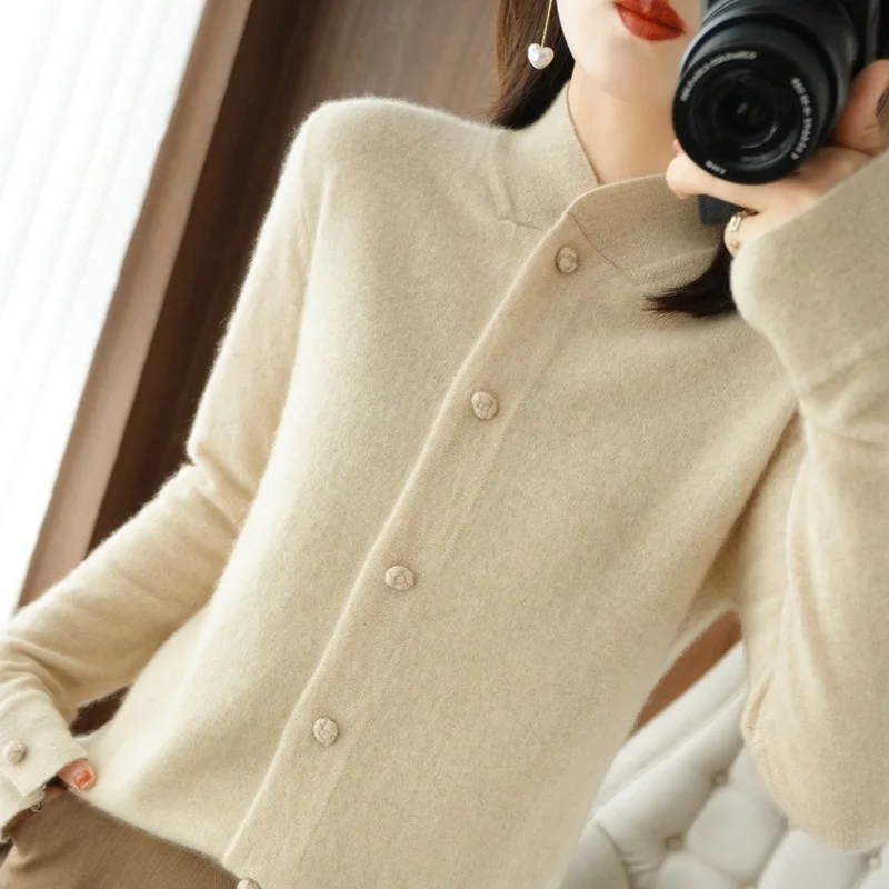 S-XXL Hot Sale New 100% Cashmere Wool Ladies Long Sleeve Knit Cardigan Fashion Premium Coat Sweater Solid ColorSingle-breasted
S-XXL Hot Sale New 100% Cashmere Wool Ladies Long Sleeve Knit Cardigan Fashion Premium Coat Sweater Solid ColorSingle-breasted