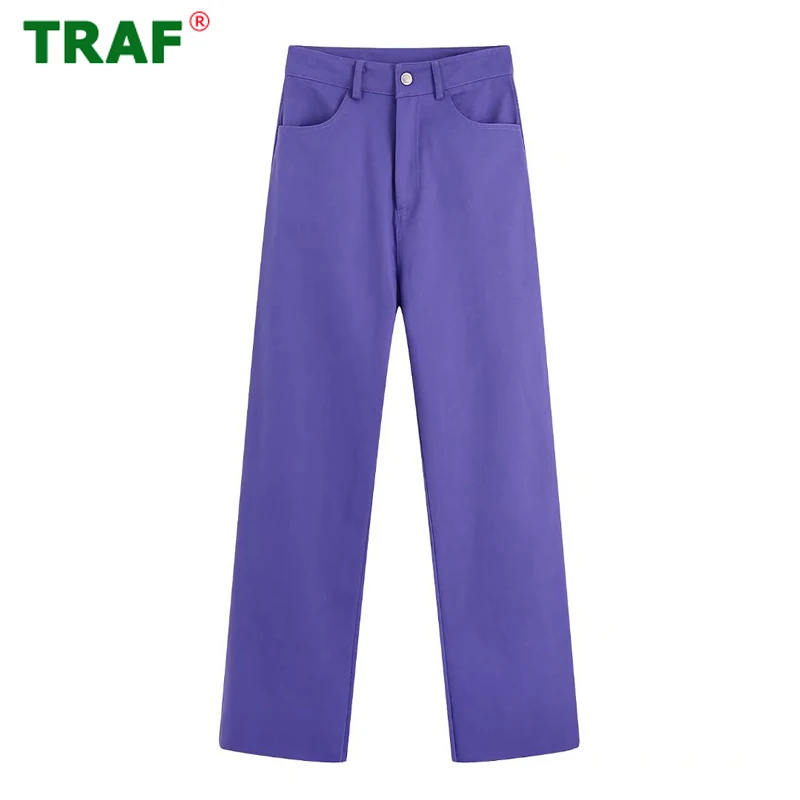 TRAF Zar Purple Jeans Woman High Waist Denim Pants Women Frayed Straight Leg Jeans Mom Fashion Y2K Streetwear Trousers Women
TRAF Zar Purple Jeans Woman High Waist Denim Pants Women Frayed Straight Leg Jeans Mom Fashion Y2K Streetwear Trousers Women