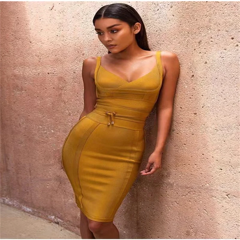 Summer New V Neck Suspenders 7 Colors Hot Sale Lace Up Sleeveless Tight Bandage Women Dresses Celebrity Banquet Evening Dresses
Summer New V Neck Suspenders 7 Colors Hot Sale Lace Up Sleeveless Tight Bandage Women Dresses Celebrity Banquet Evening Dresses