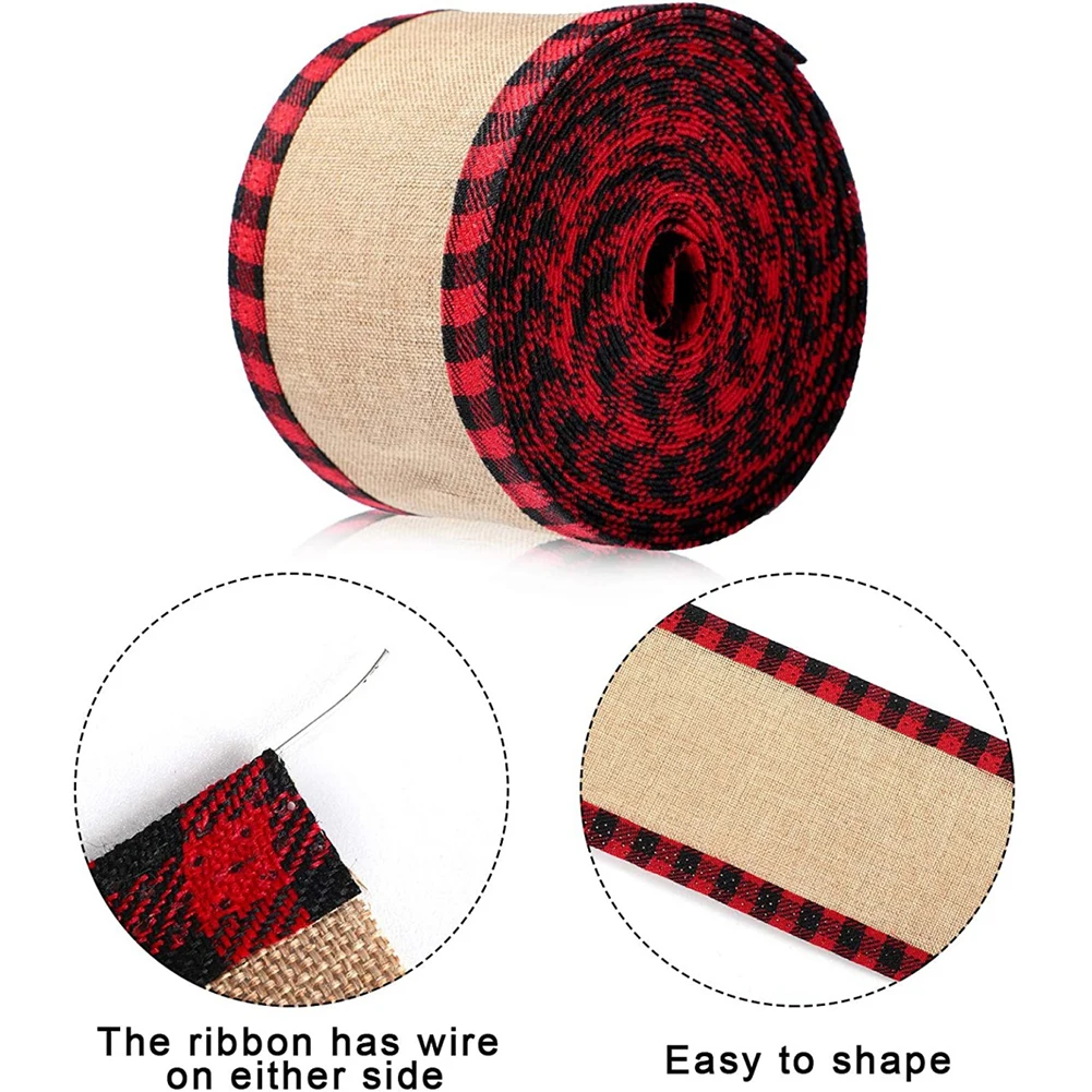 2023 New Christmas Ribbon Plaid Burlap Ribbons Crafts Present Wrapping For Christmas DIY Home Decorations Bows
2023 New Christmas Ribbon Plaid Burlap Ribbons Crafts Present Wrapping For Christmas DIY Home Decorations Bows