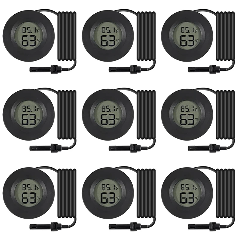 Hot 9PCS Mini Digital Hygrometer Thermometer Gauge With Probe, Indoor Outdoor Temperature Humidity Meter 1.5M Cable
Hot 9PCS Mini Digital Hygrometer Thermometer Gauge With Probe, Indoor Outdoor Temperature Humidity Meter 1.5M Cable