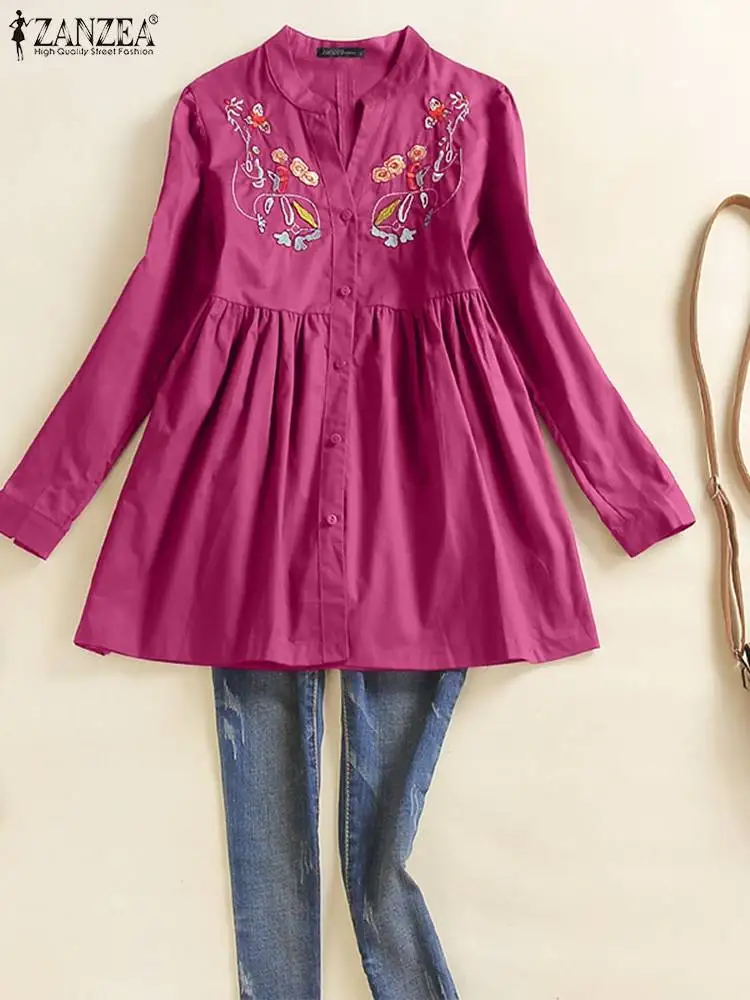 Женская винтажная блузка с длинным рукавом, с вышивкой
Женская винтажная блузка с длинным рукавом, с вышивкой