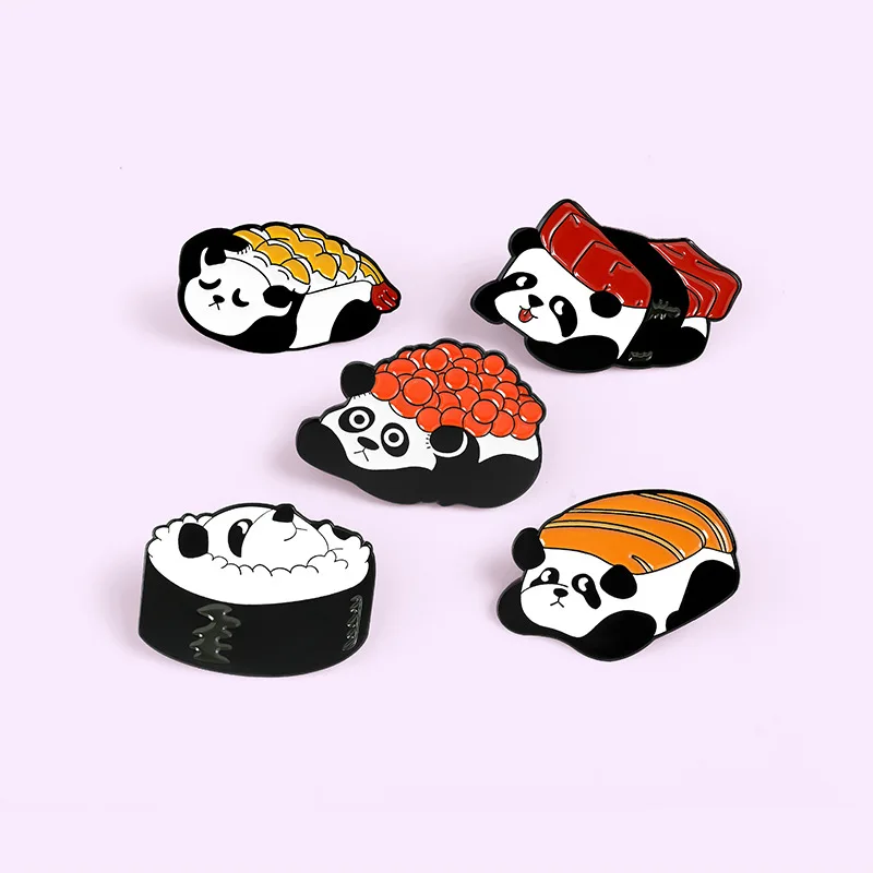 2PCS Cartoon new creative cute panda sushi series modeling brooch jewelry mini panda badge brooch wholesale
2PCS Cartoon new creative cute panda sushi series modeling brooch jewelry mini panda badge brooch wholesale