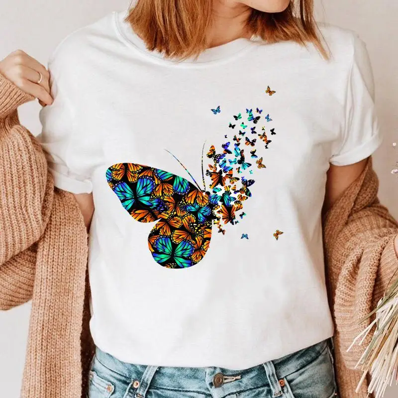 Women Butterfly Trend Cute Tee Fashion T Shirt Female Cartoon Short Sleeve T-shirt Print 2022 Ladies Graphic Top Clothing
Women Butterfly Trend Cute Tee Fashion T Shirt Female Cartoon Short Sleeve T-shirt Print 2022 Ladies Graphic Top Clothing