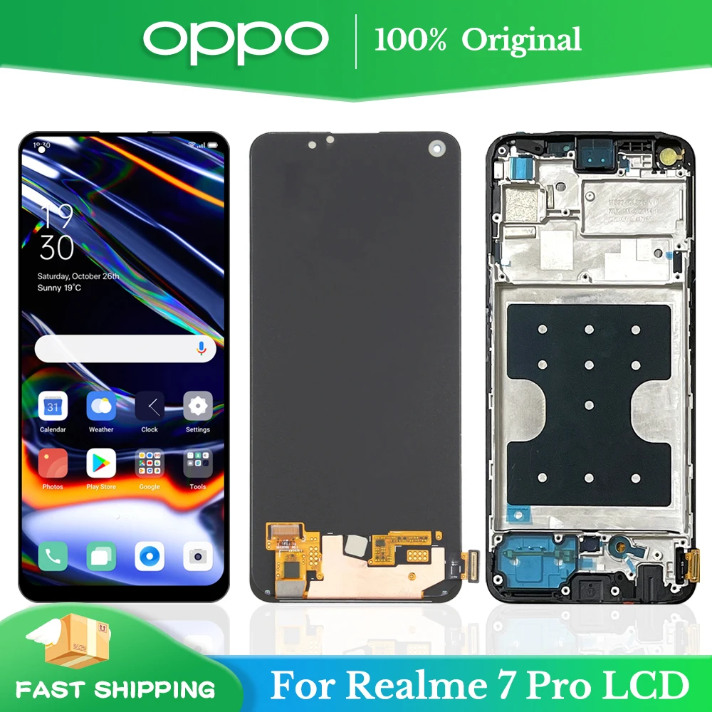 Оригинальный ЖК-дисплей 6,4 дюйма для Oppo Realme 7 Pro с рамкой кодирующий преобразователь сенсорного экрана в сборе, замена для Realme RMX2170 LCD
Оригинальный ЖК-дисплей 6,4 дюйма для Oppo Realme 7 Pro с рамкой кодирующий преобразователь сенсорного экрана в сборе, замена для Realme RMX2170 LCD