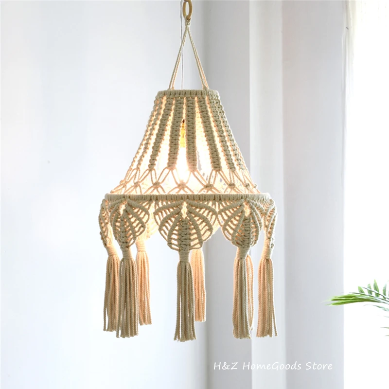 Bohemian Handmade Woven Lampshade Macrame Wall Hanging Lamp Room Coffee Restaurant Decoration Tapestry Lampshade Bedroom Decor
Bohemian Handmade Woven Lampshade Macrame Wall Hanging Lamp Room Coffee Restaurant Decoration Tapestry Lampshade Bedroom Decor