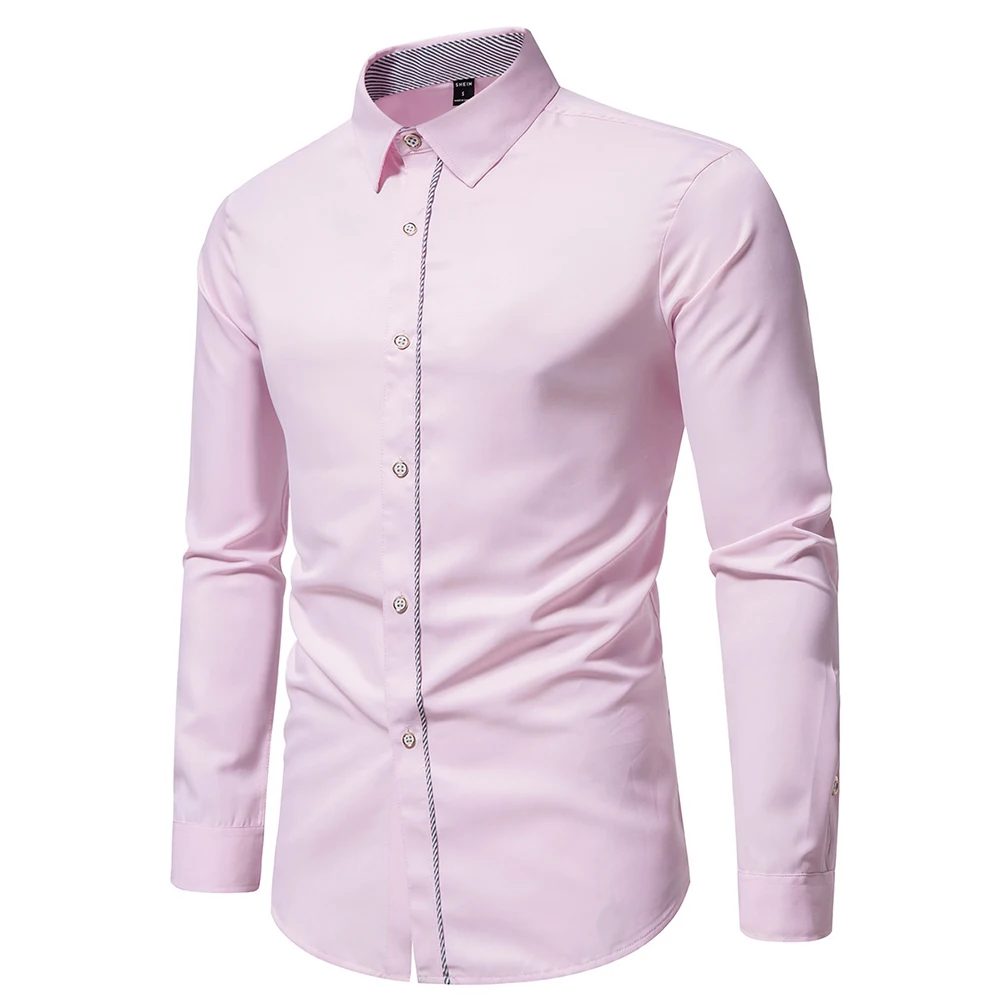 Sleek Men's Lapel Shirt Solid Color Long Sleeve Blouse Button Up Top for Autumn Fashionable and Comfortable
Sleek Men's Lapel Shirt Solid Color Long Sleeve Blouse Button Up Top for Autumn Fashionable and Comfortable