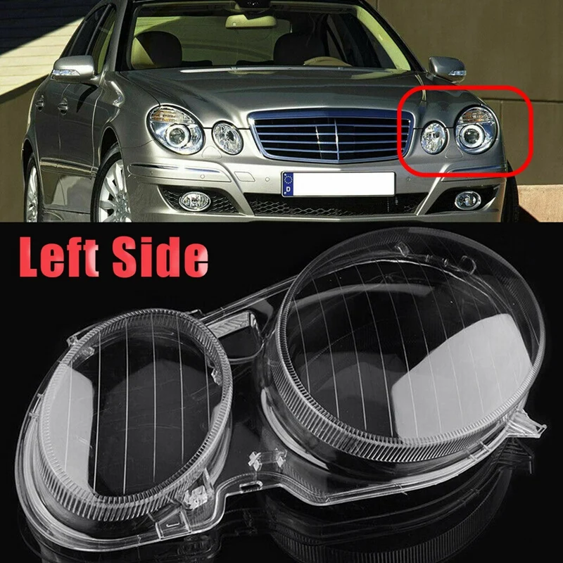 Left Side For Mercedes-Benz E Class W211 2002-2008 E320 E350 E500 Headlight Lens Cover Head Light Shade Shell Cover 
Left Side For Mercedes-Benz E Class W211 2002-2008 E320 E350 E500 Headlight Lens Cover Head Light Shade Shell Cover