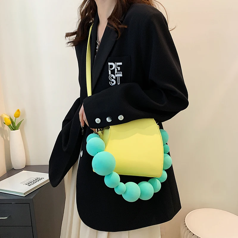 Spring Summer New Niche Personality Handbag Quality Yellow Pu Leather Crossbody Bag Geometric Shape Shoulder Bags Female Hot
Spring Summer New Niche Personality Handbag Quality Yellow Pu Leather Crossbody Bag Geometric Shape Shoulder Bags Female Hot