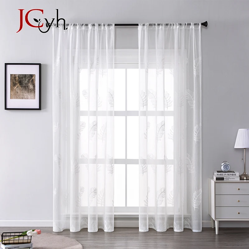 Feather Embroidery Tulle Curtains for Living Room Bedroom Kitchen Window Sheer White Curtain Home Decor Voile Drapes Custom Size
Feather Embroidery Tulle Curtains for Living Room Bedroom Kitchen Window Sheer White Curtain Home Decor Voile Drapes Custom Size