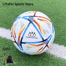 LIYAFEI 사이즈 5 축구 축구, 성인 청소년 트레이닝 매치 게임 표준 풋살 공, 고품질 축구 무료 선물