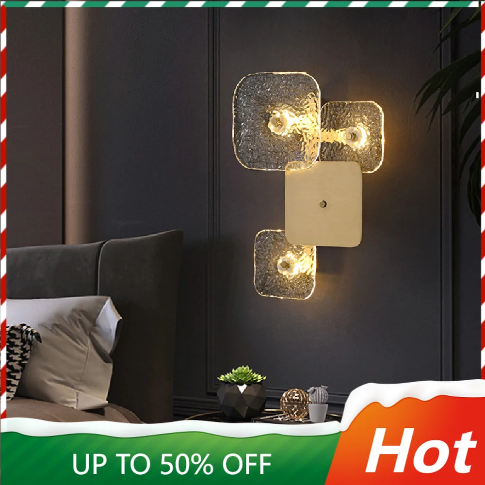 Water Ripples Glass Gold Lustre Dimmable LED Copper Wall Lamps Indoor Luxury Light Fixture Home Decor Room Decor Aisle lights
Water Ripples Glass Gold Lustre Dimmable LED Copper Wall Lamps Indoor Luxury Light Fixture Home Decor Room Decor Aisle lights