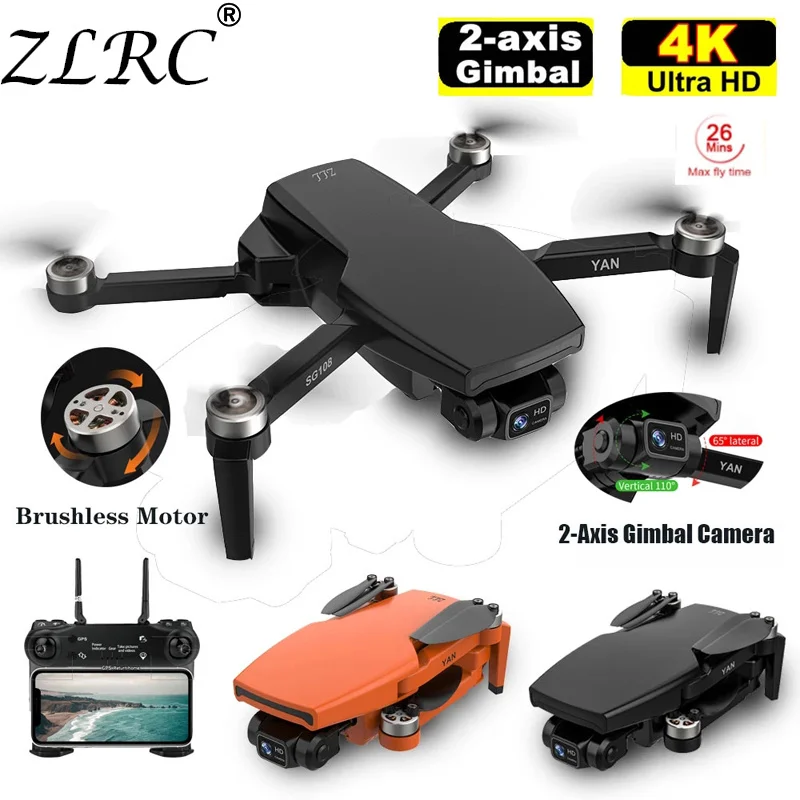 Дрон ZLRC SG108 Pro 4K HD FPV, бесщеточный двигатель, GPS позиционирование, двойная камера, Радиоуправляемый квадрокоптер, Дрон, игрушка EX5 S3
Дрон ZLRC SG108 Pro 4K HD FPV, бесщеточный двигатель, GPS позиционирование, двойная камера, Радиоуправляемый квадрокоптер, Дрон, игрушка EX5 S3