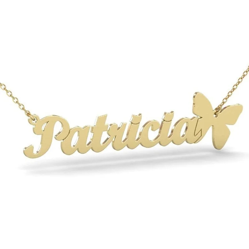 NOKMIT Custom Name Necklace With Butterfly Stainless Steel Customized Necklaces Personalized Jewelry Pendant Girls Favor Gift
NOKMIT Custom Name Necklace With Butterfly Stainless Steel Customized Necklaces Personalized Jewelry Pendant Girls Favor Gift