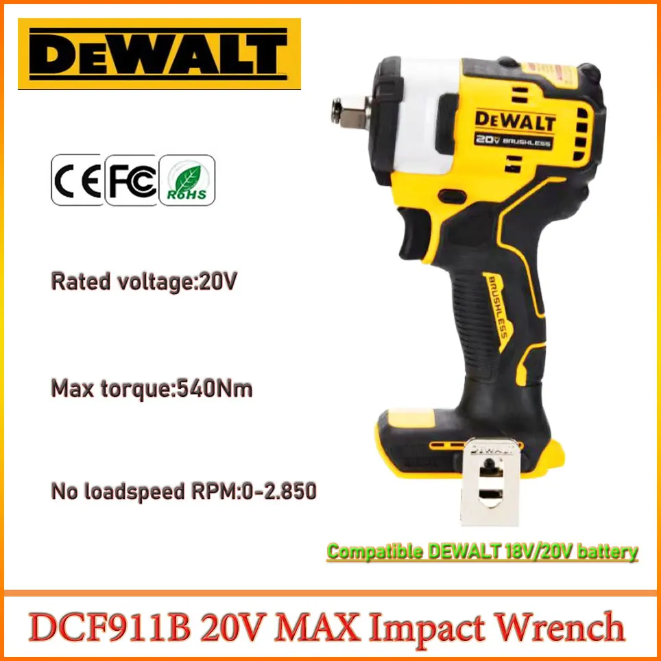 

DEWALT DCF911B 20V MAX Impact Wrench 1/2" High Torque DCF911 Cordless Electric Wrench Power Tools