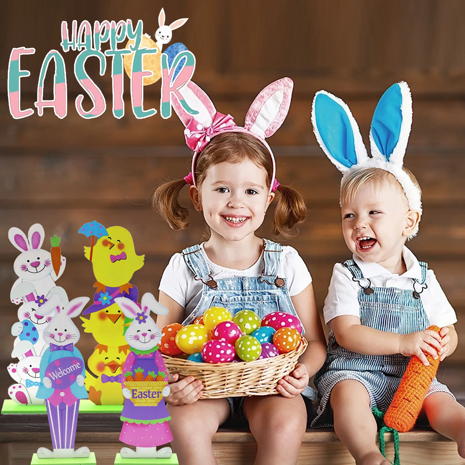 Easter Wood Bunny Tabletop Ornaments Decor,Easter Sign Decor, Figurines Tabletopper Ornaments Art Sculpture Figurines Decoration
Easter Wood Bunny Tabletop Ornaments Decor,Easter Sign Decor, Figurines Tabletopper Ornaments Art Sculpture Figurines Decoration