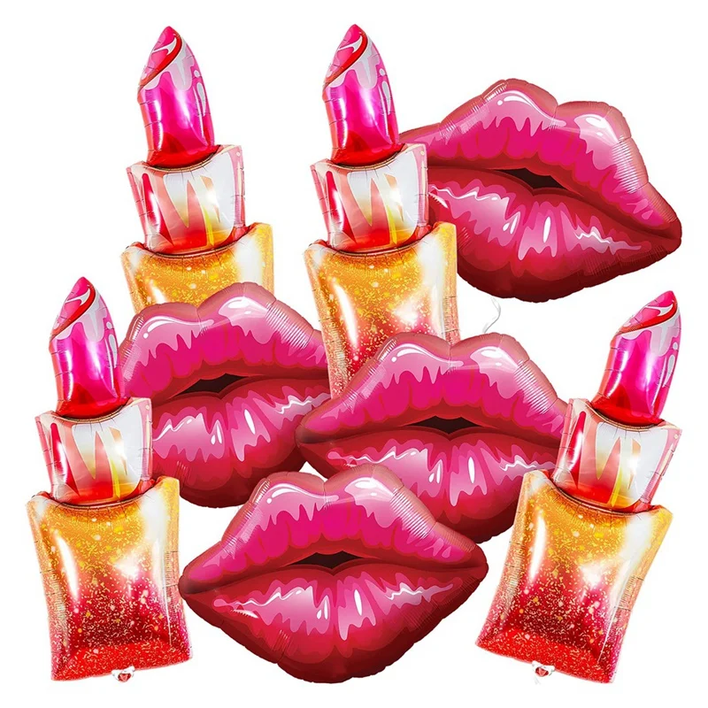 

8 шт. гигантская красная губная помада воздушные шары красные губы свадебный макияж тема Девушки вечерние день Святого Валентина день рождения Свадебный декор