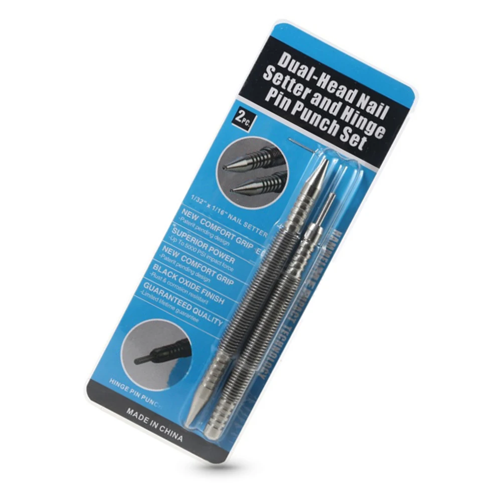 2pcs Replacement Hammerless Nail Set Carbon Steel Marking Dual Head Spring Loaded 5000PSI Compact Hit Tool Hinge Pin Punch
2pcs Replacement Hammerless Nail Set Carbon Steel Marking Dual Head Spring Loaded 5000PSI Compact Hit Tool Hinge Pin Punch