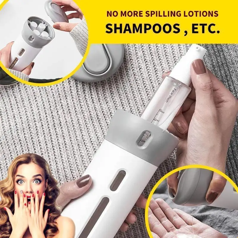 4-in-1 Lotion Shampoo Gel Travel Dispenser Leak Proof Toiletries Sub-bottle Convenient and clean refillable bottle Container Ki
4-in-1 Lotion Shampoo Gel Travel Dispenser Leak Proof Toiletries Sub-bottle Convenient and clean refillable bottle Container Ki
