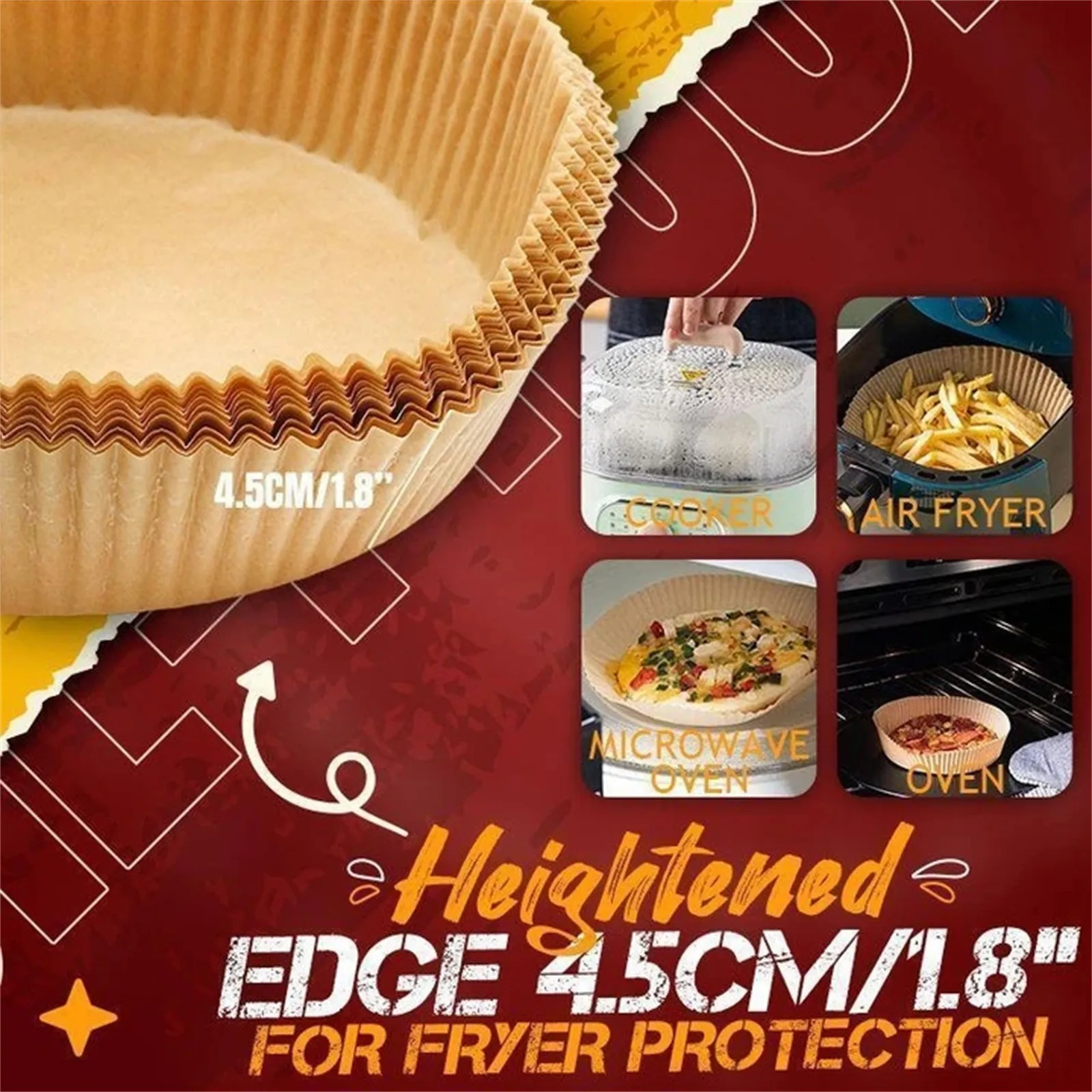 100/50Pcs Round Hamburger Oil Blotting Paper Steamer Baking Sheet Oven Grill Paper Absorbing Air Fryer Disposable Paper Liner
100/50Pcs Round Hamburger Oil Blotting Paper Steamer Baking Sheet Oven Grill Paper Absorbing Air Fryer Disposable Paper Liner