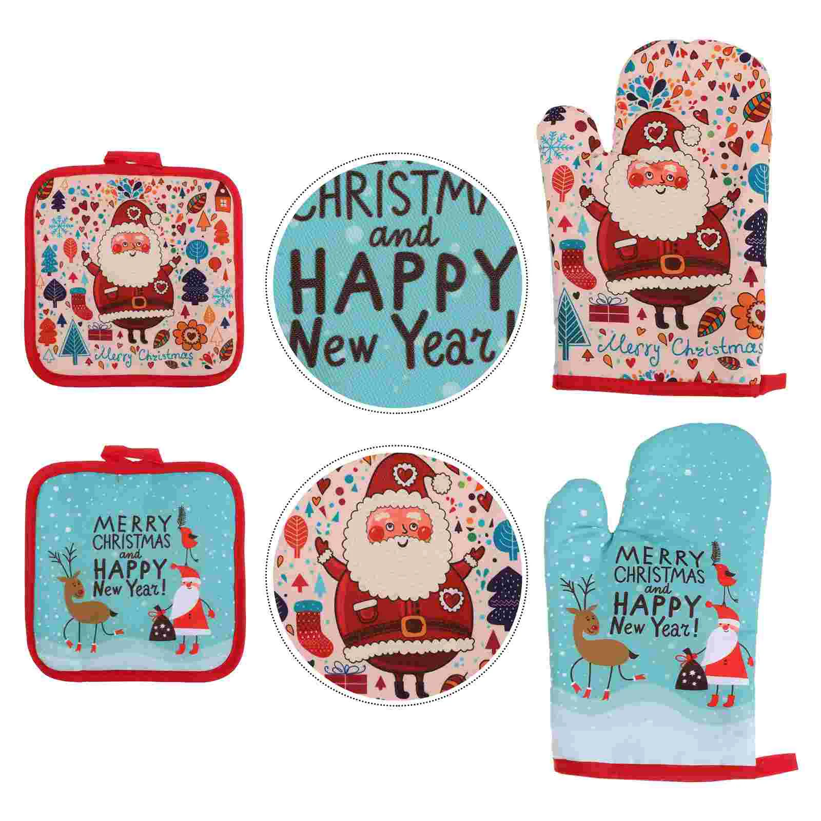 2 Sets Dinnerware+sets Christmas Gloves Oven Holders Kitchen Mitten Heat Resistant
2 Sets Dinnerware+sets Christmas Gloves Oven Holders Kitchen Mitten Heat Resistant