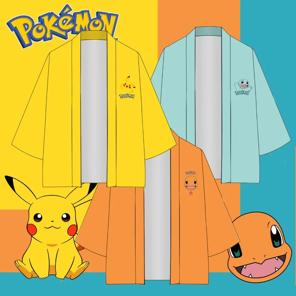 New Pokémon Pikachu Peripheral Two-dimensional Coat Cloak Three-quarter Sleeve Anime Haori Kimono Best Birthday Gift
New Pokémon Pikachu Peripheral Two-dimensional Coat Cloak Three-quarter Sleeve Anime Haori Kimono Best Birthday Gift