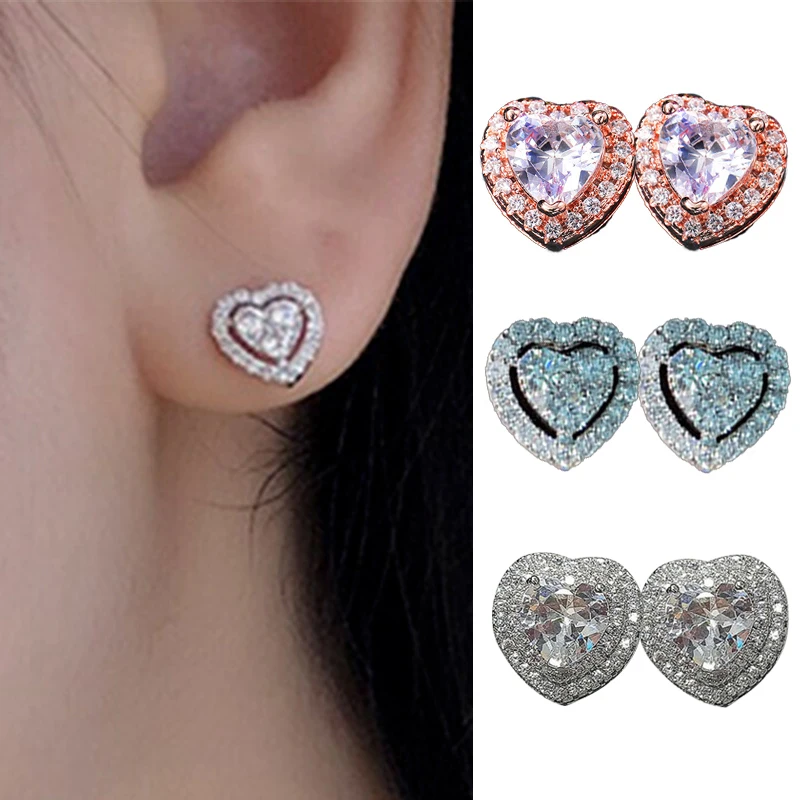 Dainty Female Rainbow Crystal Stone Earring Charm Silver Color Small Stud Earring Cute Heart Zircon Wedding Earrings For Women
Dainty Female Rainbow Crystal Stone Earring Charm Silver Color Small Stud Earring Cute Heart Zircon Wedding Earrings For Women