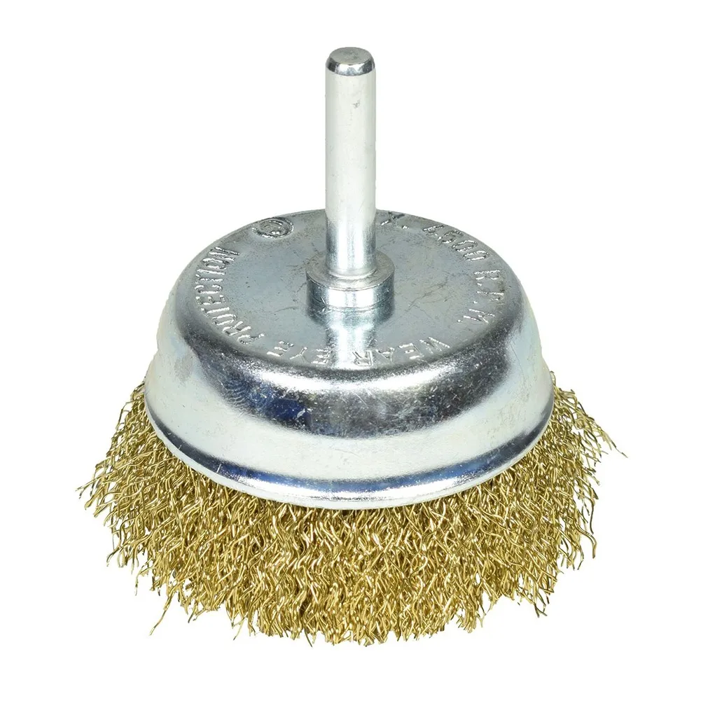 Wire Cup Brush 75mm Brass Coated Steel Wire 6mm Shank 4500 RPM For Drills Rust Paint Cleaning Deburring Remover Tool
Wire Cup Brush 75mm Brass Coated Steel Wire 6mm Shank 4500 RPM For Drills Rust Paint Cleaning Deburring Remover Tool