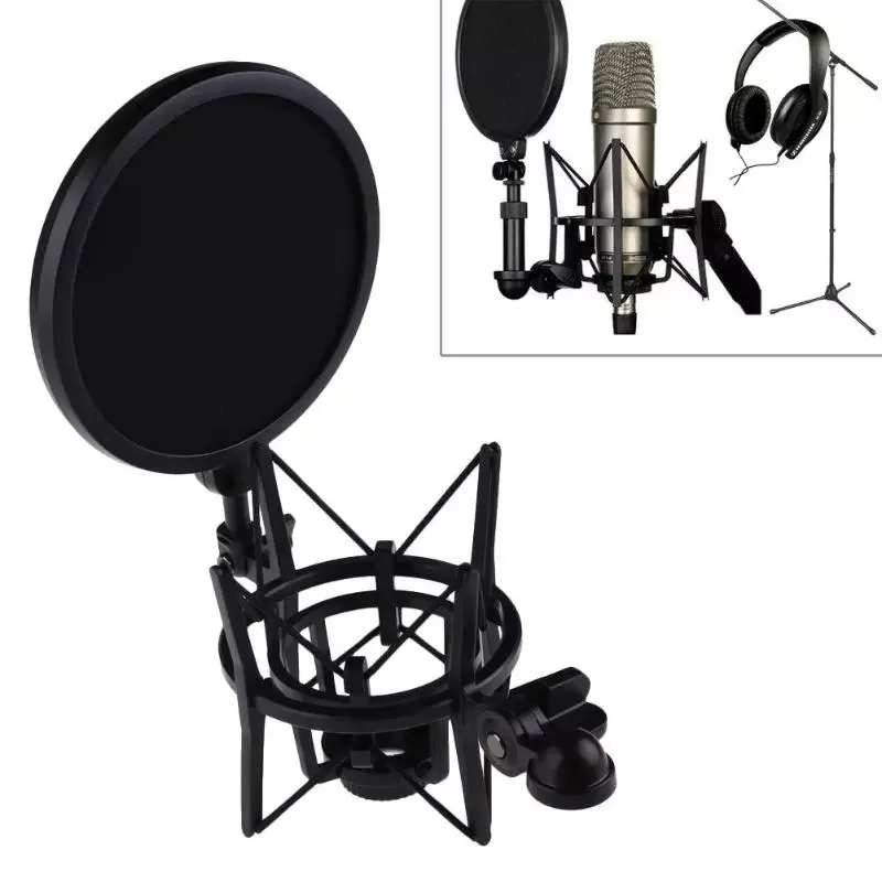 Microphone Mic Professional Shock Mount with Shield Filter Screen for YouTube Vlogging,Game Streaming,Podcasting,Skype Call
Microphone Mic Professional Shock Mount with Shield Filter Screen for YouTube Vlogging,Game Streaming,Podcasting,Skype Call