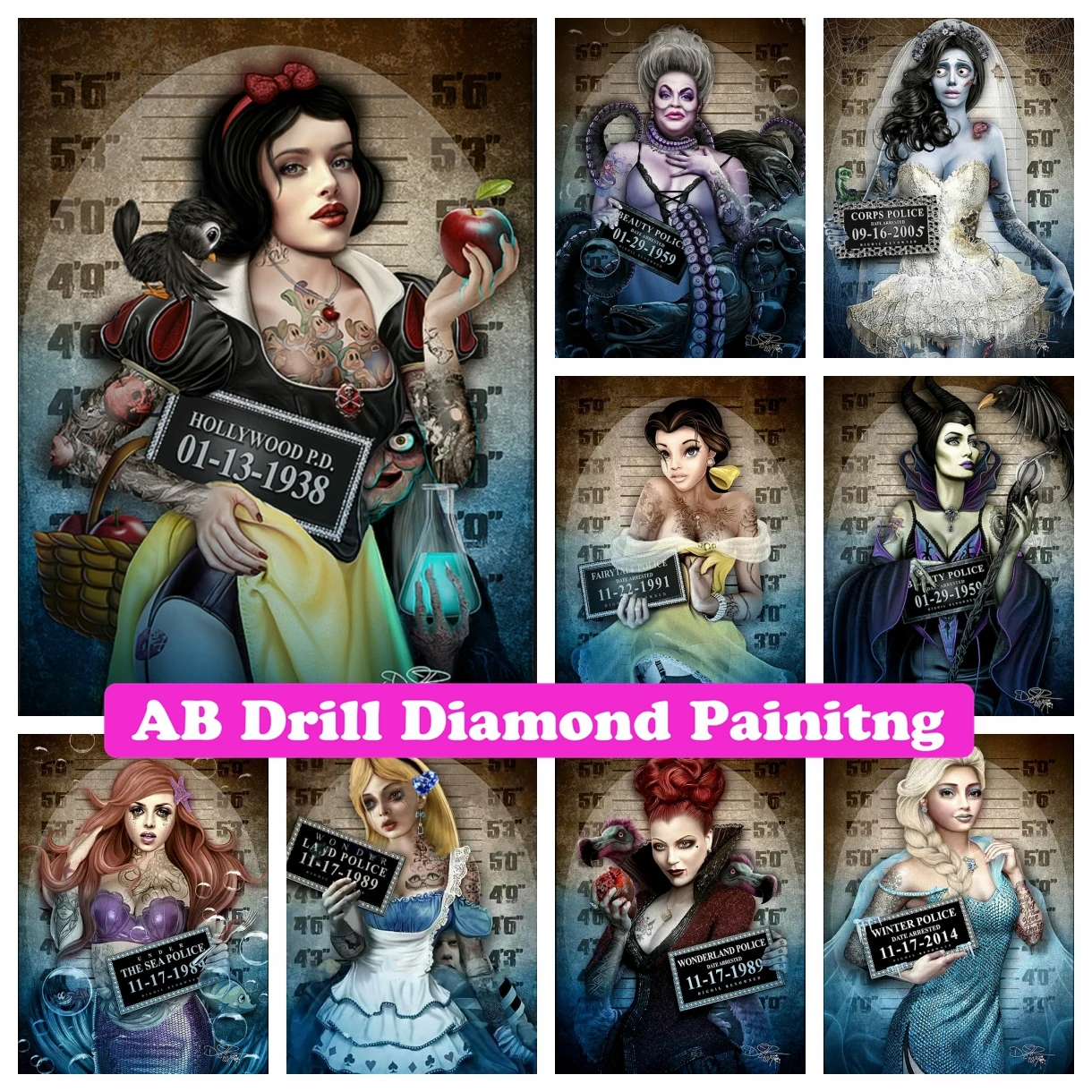 Disney Princess Queen Villain 5D AB Drill Diamond Painting Embroidery Cartoon Criminal Cross Stitch Rhinestone Mosaic Home Decor
Disney Princess Queen Villain 5D AB Drill Diamond Painting Embroidery Cartoon Criminal Cross Stitch Rhinestone Mosaic Home Decor