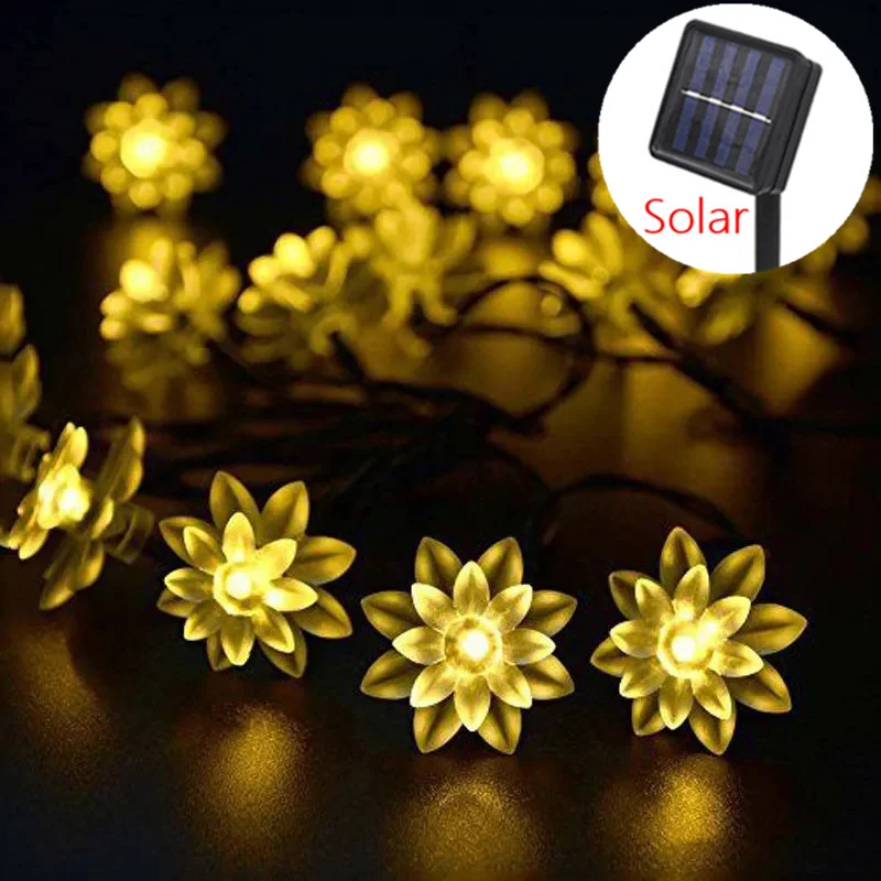 Solar LED Lotus Lights Outdoor Garland Lights Party Wedding Decoration Christmas Lights Fairy Lights Decoration Holiday Lighting
Solar LED Lotus Lights Outdoor Garland Lights Party Wedding Decoration Christmas Lights Fairy Lights Decoration Holiday Lighting