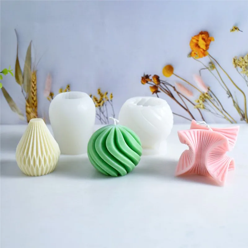 Wave Stripe Column Silicone Candle Mould DIY Geometric Irregular Rotating Silicone Candle Mould Forms for Candles Silicon Molds
Wave Stripe Column Silicone Candle Mould DIY Geometric Irregular Rotating Silicone Candle Mould Forms for Candles Silicon Molds