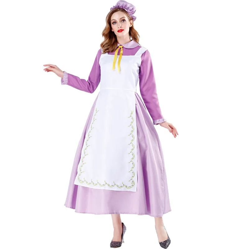 Halloween Castle Housekeeper Purple Maid Costume Women French Lolita Fairy Tale Cosplay Outfit
Halloween Castle Housekeeper Purple Maid Costume Women French Lolita Fairy Tale Cosplay Outfit