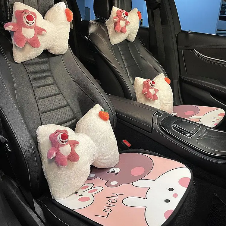 Car Waist Cute Strawberry Bear Head Pillow Neck Pillow Winter Plush Warm Cushion Waist Cushion Driving Waist Protection
Car Waist Cute Strawberry Bear Head Pillow Neck Pillow Winter Plush Warm Cushion Waist Cushion Driving Waist Protection